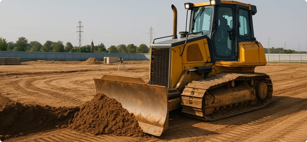 Планировка территории с бульдозером: этапы и рекомендации