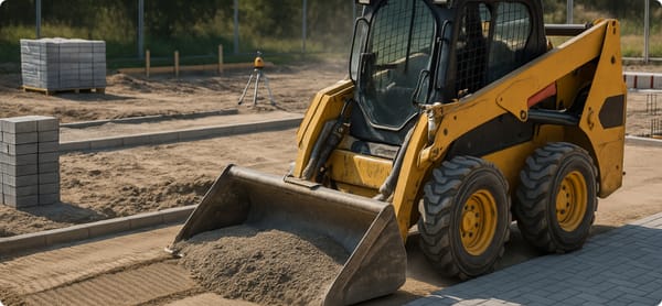 Укладка покрытий для благоустройства: роль спецтехники